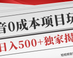 短视频变现套路剖析,抖音0成本赚钱项目玩法,日入500+独家揭秘(共2节视频)-知乎者也