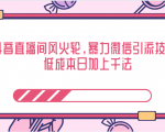 抖音直播间风火轮,暴力微信引流技术,低成本日加上千法-知乎者也