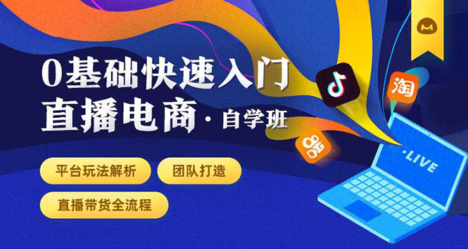0基础快速入门直播电商课程:直播平台玩法解析-团队打造-带货全流程等环节-知乎者也