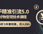 知乎精准引流5.0+知乎好物变现技术课程:每天1-2小时5天看效果,月入3W+-知乎者也