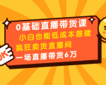 0基础直播带货课:小白也能低成本搭建疯狂卖货直播间:1场直播带货6万-知乎者也