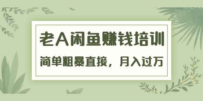 《老A闲鱼赚钱培训》简单粗暴直接,月入过万真正的闲鱼战术实课(51节课)-知乎者也