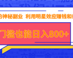 抖音上神秘副业项目，利用明星效应赚钱和截流，无门槛也能日入800+-知乎者也