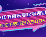 小红书音乐号起号项目,批量操作自行引流变现,手把手教你日入500+-知乎者也