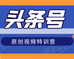 头条号原创视频特训营:一对一带你玩转短视频,新号10天日收益破252元-知乎者也