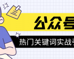 《公众号热门关键词实战引流特训营》5天涨5千精准粉,单独广点通每天赚百元-知乎者也