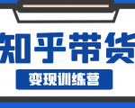 知乎带货变现训练营,教你0成本变现,告别拿死工资的生活-知乎者也