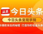 今日头条变现学院·打造你的吸金头条账号，打造10W+实操方法 价值2298元-知乎者也
