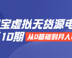 淘宝虚拟无货源电商第10期:从0基础到月入N万,全程实操,可批量操作-知乎者也