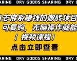 强子日志佛系赚钱的搬砖项目,需求大,可复购,无脑操作就能收钱-知乎者也