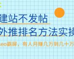 不建站不发帖做外推排名方法实操,持久seo霸屏,有人月赚几万到几十万-知乎者也