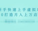 2022年虚拟项目实战指南,新手从0打造月入上万店铺-知乎者也