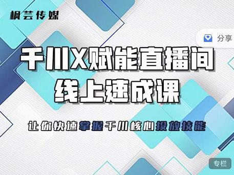 枫芸传媒-线上千川提升课，提升千川认知，提升千川投放效果-知乎者也