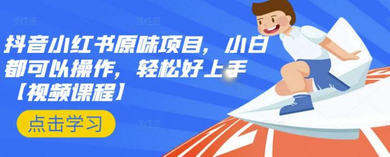 抖音小红书原味项目,小白都可以操作,轻松好上手【视频课程】-知乎者也