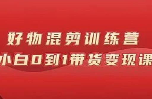 万三好物混剪训练营:小白0到1带货变现课-知乎者也
