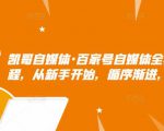 凯哥自媒体·百家号自媒体全套实战赚钱教程,从新手开始,循序渐进,系统的讲解-知乎者也