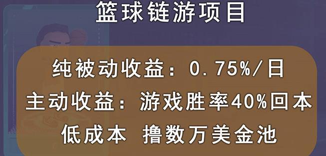 国外区块链篮球游戏项目,前期加入秒回本,被动收益日0.75%,撸数万美金-知乎者也