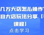 月入几万大店怎么操作?虚拟项目大店玩法分享【视频课程】-知乎者也
