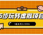 新手小白只需5步，即可玩转虚拟项目，0成本月入10000+【视频课程】-知乎者也