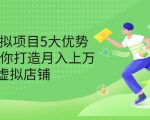拆解虚拟项目5大优势,0基础教你打造月入上万虚拟店铺(无水印)-知乎者也