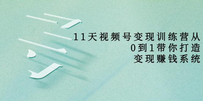 11天视频号变现训练营,从0到1打造变现赚钱系统(价值398元)-知乎者也