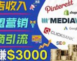 开通一个月入3000美元的博客,通过Pinterest引流到个人博客赚钱的方法-知乎者也