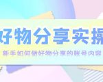 好物分享实操:新手如何做好物分享的账号内容,实操教学-知乎者也