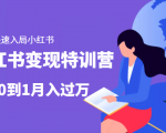 小红书变现特训营:带你快速入局小红书,从0到1月入过万-知乎者也