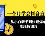 一个月学会抖音直播带货:从小白新手到快速爆单变现特训营(63节课)-知乎者也