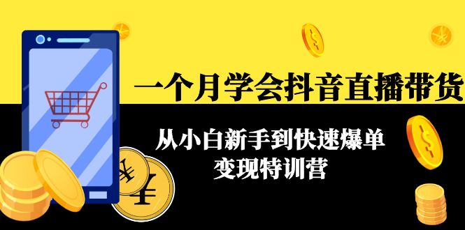 一个月学会抖音直播带货:从小白新手到快速爆单变现特训营(63节课)-知乎者也