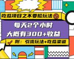 吃瓜项目之不要脸玩法，每天2小时，收益300+(附 快手美女号引流+吃瓜渠道)-知乎者也