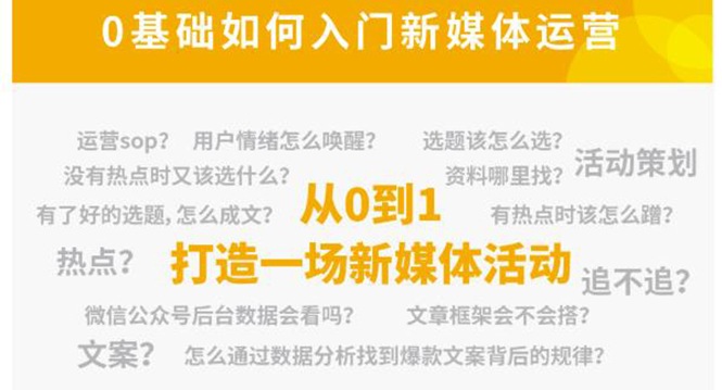 新媒体运营系列课,课程零基础入门,解锁高薪职业必备的四项技能-知乎者也