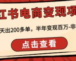顽石·小红‬书电商变现项目，实测当天出200多单，半年变现百万，非常稳定-知乎者也