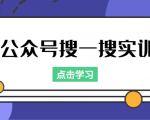 公众号搜一搜实训,收录与恢复收录、 排名优化黑科技,附送工具(价值998元)-知乎者也