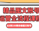 精品图文账号运营全流程课程 从0到100教你做图文账号-知乎者也