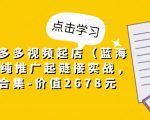 小乔·拼多多视频起店(蓝海项目),纯推广起链接实战,多玩法合集-价值2678元-知乎者也