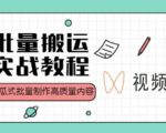 视频号批量搬运实战操作运营赚钱教程,傻瓜式批量制作高质量内容【附视频教程+PPT】-知乎者也