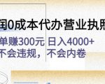 高利润0成本代办营业执照项目:一单赚300元日入4000+不会违规,不会内卷-知乎者也