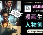 Midjourney V4版本操作教程:2个简单参数,完成漫画生成,人物创建-知乎者也