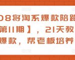 108将淘系爆款陪跑营【第11期】，21天教运营打爆款，帮老板培养运营-知乎者也
