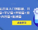 小红书电商运营从入门到精通,开店篇+选品篇+笔记篇+剪辑篇+赛道篇+内容篇+私域篇-知乎者也