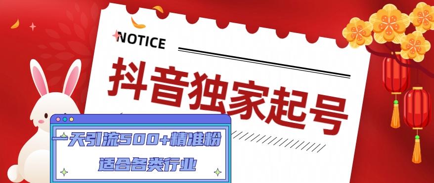 抖音独家起号,一天引流500+精准粉,适合各类行业(9节视频课)-知乎者也