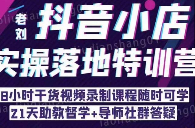抖音小店实操落地特训营:抖音小店无货源精细化运营,抖店商品卡流量(22节)-知乎者也