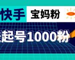 抖音快手三天起号涨粉1000宝妈粉丝的核心方法【详细玩法教程】-知乎者也
