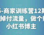 小红书-商家训练营12期:让商家丢掉付流量,做个赚钱的小红书博主-知乎者也