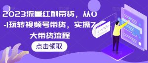 2023流量红利带货，从0-1玩转视频号带货，实操7大带货流程-知乎者也