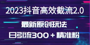 日引300＋创业粉，独家抖音高效截流2.0玩法（价值1280）-知乎者也