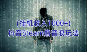 抖音Steam撸音浪玩法,挂机一天收入1000+不露脸 不说话 不封号 社恐人群福音-知乎者也