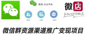 微信群码资源渠道内循环推广变现项目,多种变现方式,打通你的管道收益-知乎者也
