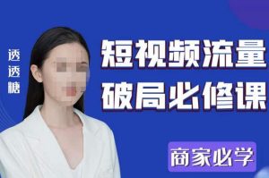 2023最新透糖短视频流量破局必修课——商家必学-知乎者也